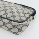GUCCI GG Supreme Shoulder Bag PVC Navy Gold 97 02 068 Auth 165251-8