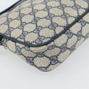 GUCCI GG Supreme Shoulder Bag PVC Navy Gold 97 02 068 Auth 165251-9