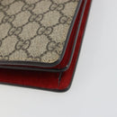 GUCCI GG Supreme Dionysus Chain Shoulder Bag PVC Beige Silver 400249 Auth 165253-8