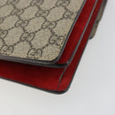 GUCCI GG Supreme Dionysus Chain Shoulder Bag PVC Beige Silver 400249 Auth 165253-16