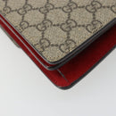 GUCCI GG Supreme Dionysus Chain Shoulder Bag PVC Beige Silver 400249 Auth 165253-17