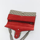 GUCCI GG Supreme Dionysus Chain Shoulder Bag PVC Beige Silver 400249 Auth 165253-9