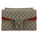 GUCCI GG Supreme Dionysus Chain Shoulder Bag PVC Beige Silver 400249 Auth 165253-13