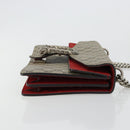 GUCCI GG Supreme Dionysus Chain Shoulder Bag PVC Beige Silver 400249 Auth 165253-3