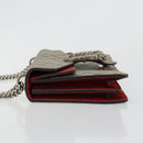 GUCCI GG Supreme Dionysus Chain Shoulder Bag PVC Beige Silver 400249 Auth 165253-4