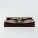 GUCCI GG Supreme Dionysus Chain Shoulder Bag PVC Beige Silver 400249 Auth 165253-5