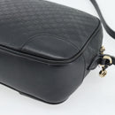 GUCCI Micro GG Canvas Guccissima Bag Leather Black Gold 449413 Auth 165255-15