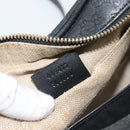 GUCCI Micro GG Canvas Guccissima Bag Leather Black Gold 449413 Auth 165255-12