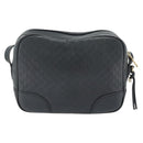 GUCCI Micro GG Canvas Guccissima Bag Leather Black Gold 449413 Auth 165255-2