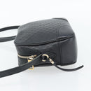 GUCCI Micro GG Canvas Guccissima Bag Leather Black Gold 449413 Auth 165255-3