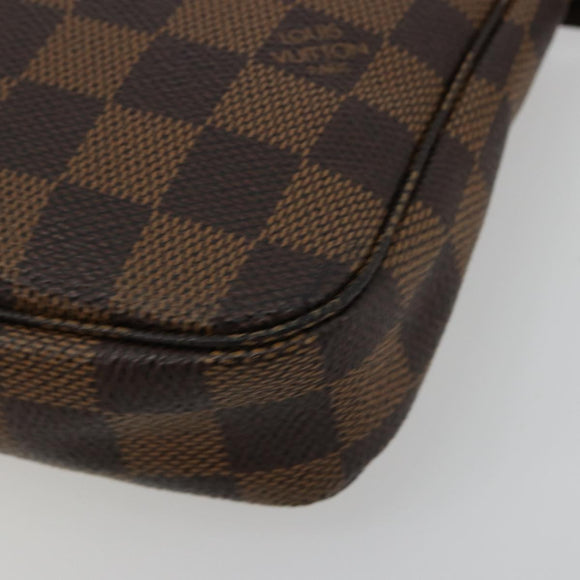 LOUIS VUITTON Damier Ebene Pochette Accessoires Pouch N41206 LV Auth 165256V