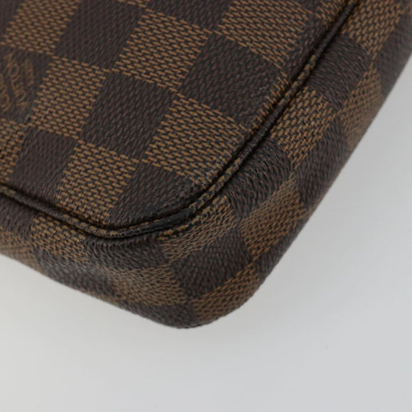 LOUIS VUITTON Damier Ebene Pochette Accessoires Pouch N41206 LV Auth 165256V