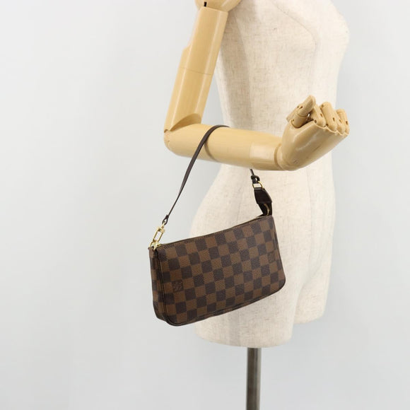 LOUIS VUITTON Damier Ebene Pochette Accessoires Pouch N41206 LV Auth 165256V