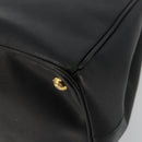 PRADA Galleria Hand Bag Safiano Leather 2way Black Gold Auth 165258A-16