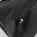 PRADA Galleria Hand Bag Safiano Leather 2way Black Gold Auth 165258A-17