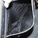 PRADA Galleria Hand Bag Safiano Leather 2way Black Gold Auth 165258A-26