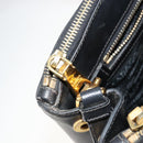 PRADA Galleria Hand Bag Safiano Leather 2way Black Gold Auth 165258A-28