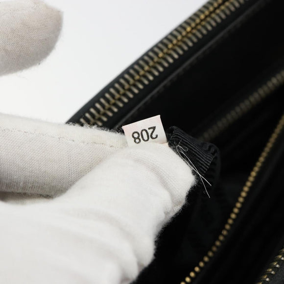 PRADA Galleria Hand Bag Safiano Leather 2way Black Gold Auth 165258A
