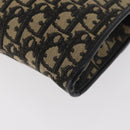 Christian Dior Trotter Canvas Shoulder Bag Navy Gold Auth 165259-18