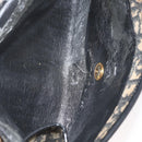 Christian Dior Trotter Canvas Shoulder Bag Navy Gold Auth 165259-12
