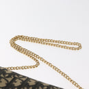 Christian Dior Trotter Canvas Shoulder Bag Navy Gold Auth 165259-14