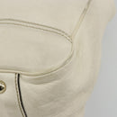 GUCCI Princi Tote Bag Leather White Gold 163805 Auth 165261-12