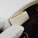 GUCCI Princi Tote Bag Leather White Gold 163805 Auth 165261-21