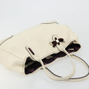 GUCCI Princi Tote Bag Leather White Gold 163805 Auth 165261-6