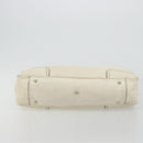 GUCCI Princi Tote Bag Leather White Gold 163805 Auth 165261-9
