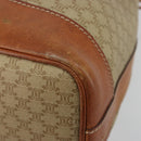 CELINE Macadam Canvas Umhängetasche PVC Beige Gold Auth 165262-14