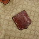 CELINE Macadam Canvas Umhängetasche PVC Beige Gold Auth 165262-18