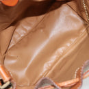 CELINE Macadam Canvas Umhängetasche PVC Beige Gold Auth 165262-11