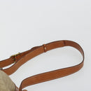 CELINE Macadam Canvas Umhängetasche PVC Beige Gold Auth 165262-8