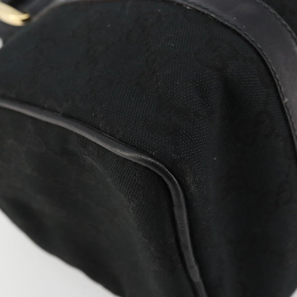 GUCCI GG Canvas Web Sherry Line Hand Bag Black Gold 012 3841 28 39 Auth 165263A