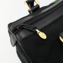 GUCCI GG Canvas Web Sherry Line Hand Bag Black Gold 012 3841 28 39 Auth 165263A-10