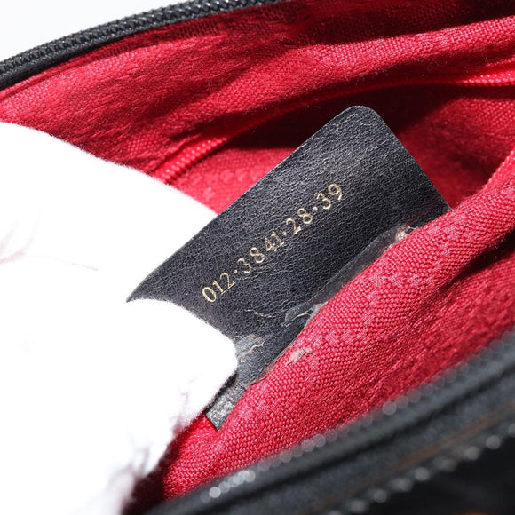 GUCCI GG Canvas Web Sherry Line Hand Bag Black Gold 012 3841 28 39 Auth 165263A