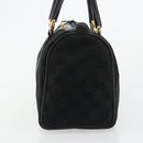 GUCCI GG Canvas Web Sherry Line Hand Bag Black Gold 012 3841 28 39 Auth 165263A-3