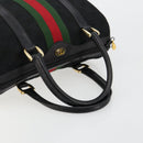 GUCCI GG Canvas Web Sherry Line Hand Bag Black Gold 012 3841 28 39 Auth 165263A-7