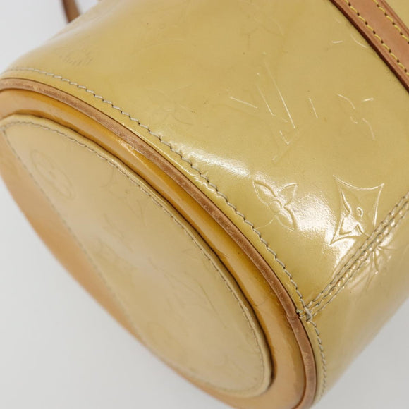 LOUIS VUITTON Monogram Vernis Bedford Hand Bag Beige M91006 LV Auth 165273