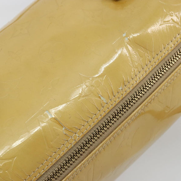 LOUIS VUITTON Monogram Vernis Bedford Hand Bag Beige M91006 LV Auth 165273