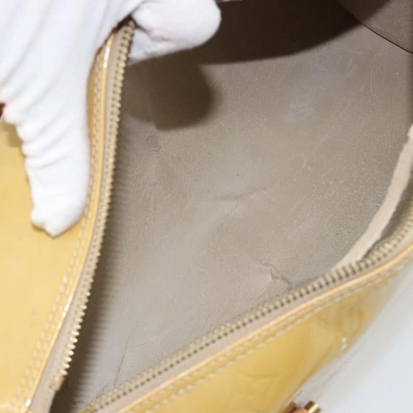 LOUIS VUITTON Monogram Vernis Bedford Hand Bag Beige M91006 LV Auth 165273