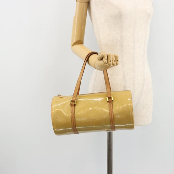 LOUIS VUITTON Monogram Vernis Bedford Hand Bag Beige M91006 LV Auth 165273