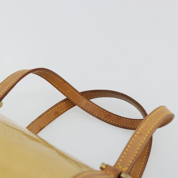 LOUIS VUITTON Monogram Vernis Bedford Hand Bag Beige M91006 LV Auth 165273