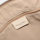 Christian Dior Trotter Canvas Romantic Hand Bag PVC Beige Silver Auth 165275V-17