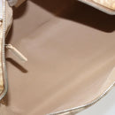 Christian Dior Trotter Canvas Romantic Hand Bag PVC Beige Silver Auth 165275V-18
