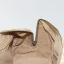 Christian Dior Trotter Canvas Romantic Hand Bag PVC Beige Silver Auth 165275V-19
