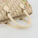 Christian Dior Trotter Canvas Romantic Hand Bag PVC Beige Silver Auth 165275V-7