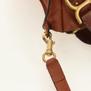Chloe Marcie Hand Bag Leather 2way Brown Gold Auth 165276V-15