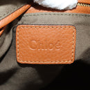 Chloe Marcie Hand Bag Leather 2way Brown Gold Auth 165276V-24