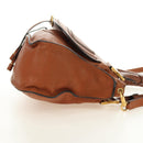 Chloe Marcie Hand Bag Leather 2way Brown Gold Auth 165276V-4